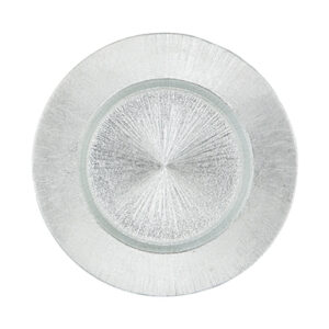 Silver Starburst Glass Charger