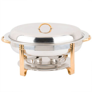 Gold Chafer Dish Round