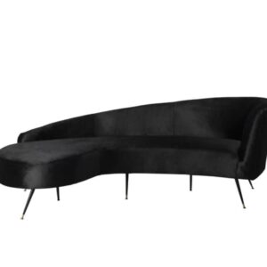 Frankie black velvet sofa