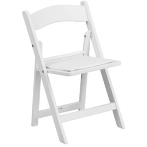 White Folding Padded Chair (Kids)